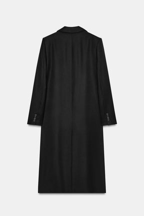 LONG COAT WITH SHOULDER PADS - Image 4