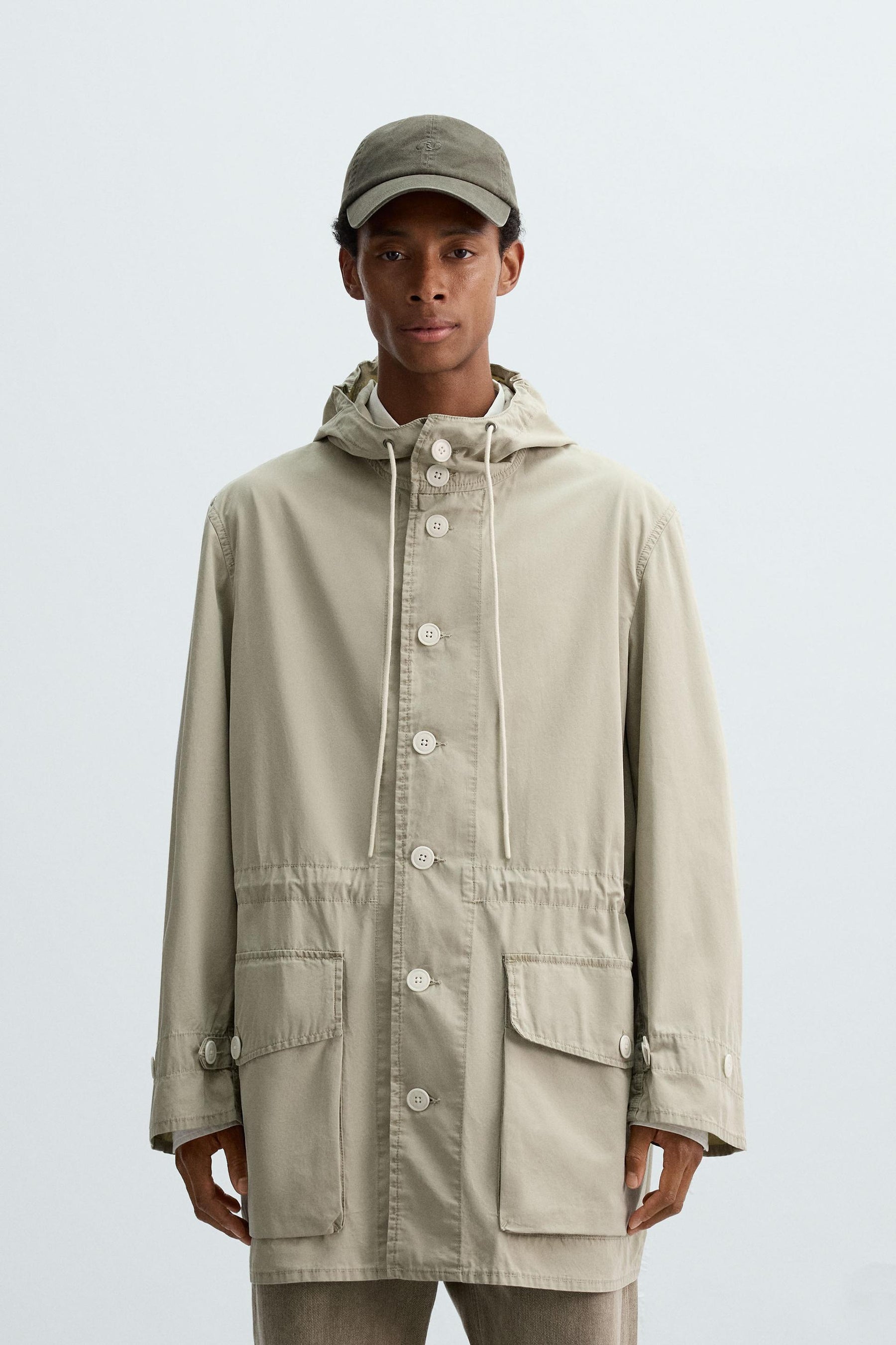 LIGHTWEIGHT SHORT COTTON PARKA - Image 2