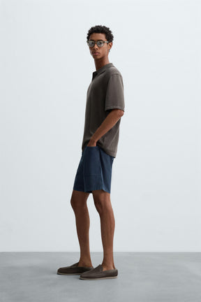 WASHED COTTON BERMUDA SHORTS - Image 4