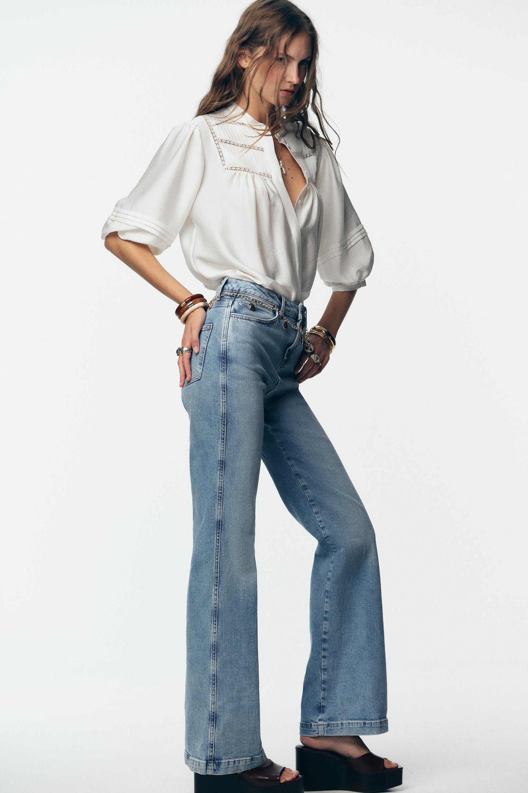 CREPE PINTUCK BLOUSE