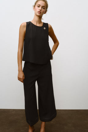 Pleated Culotte Trousers