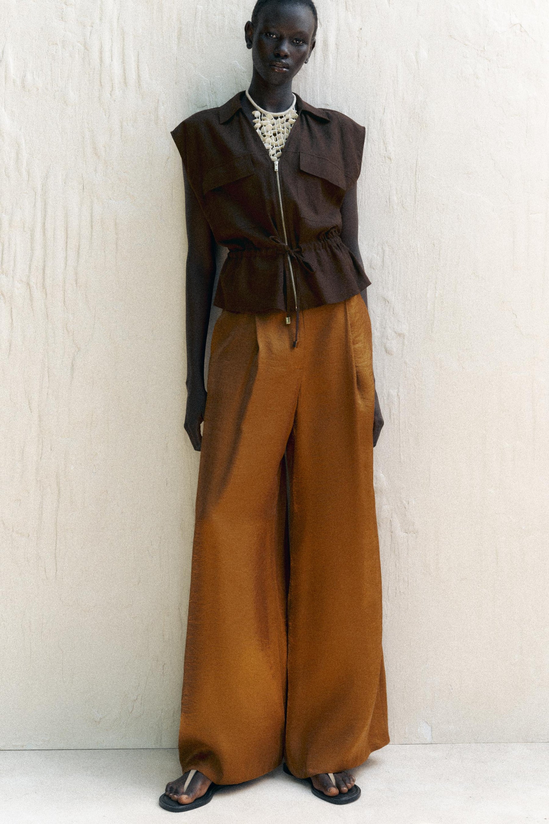 SAFARI LINEN BLEND TOP - Image 1