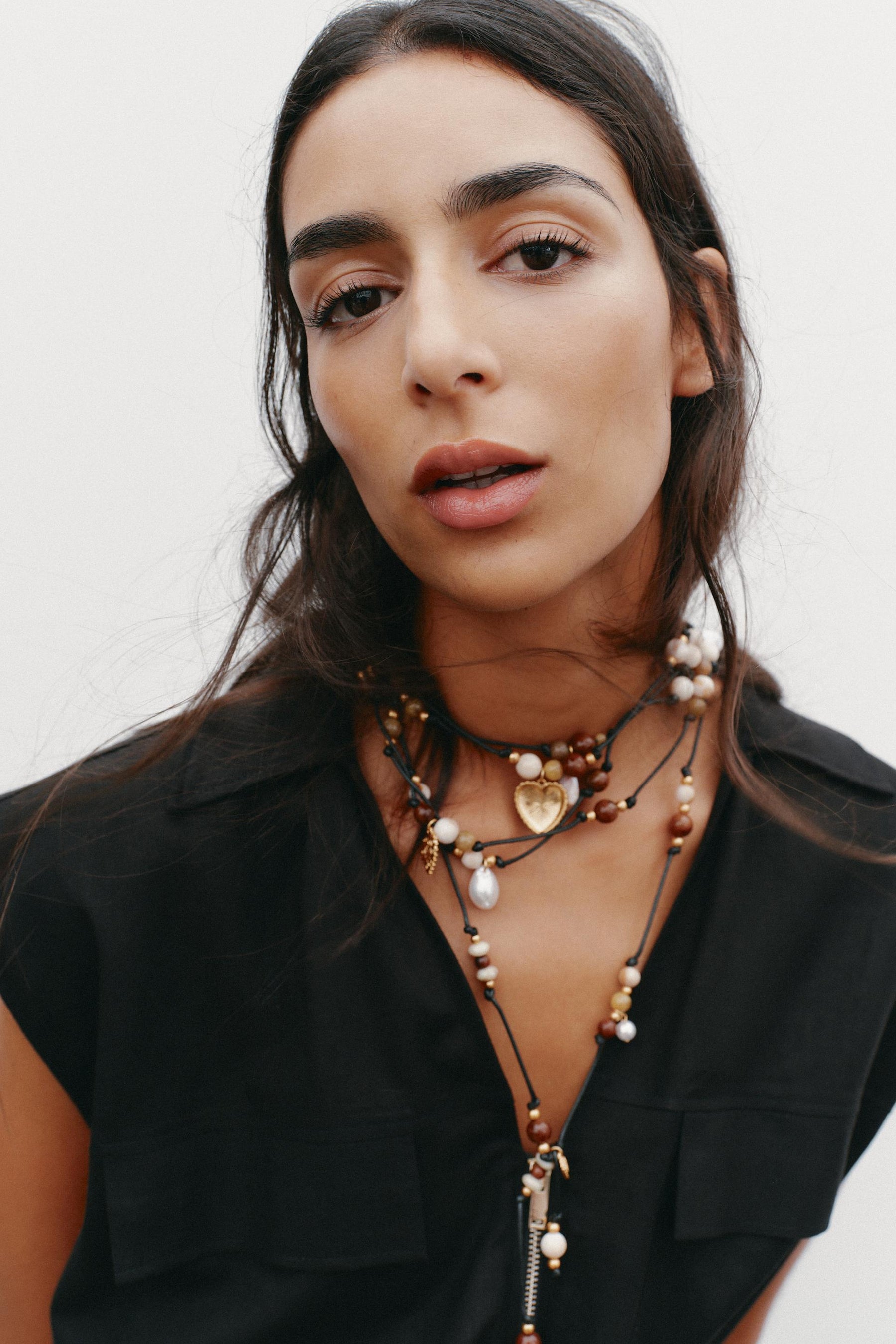 LINEN BLEND SAFARI TOP