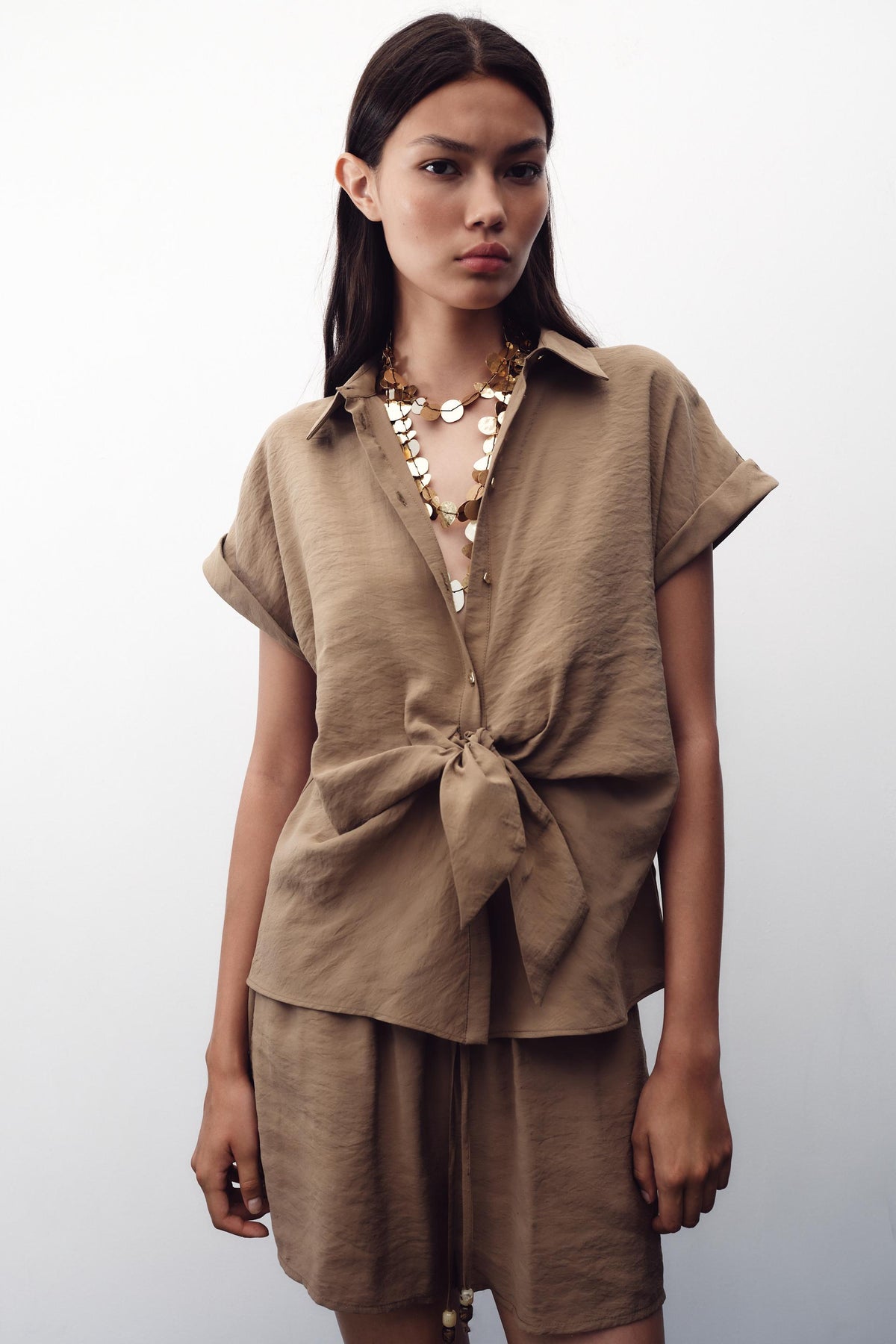 Knot Front Short Sleeve