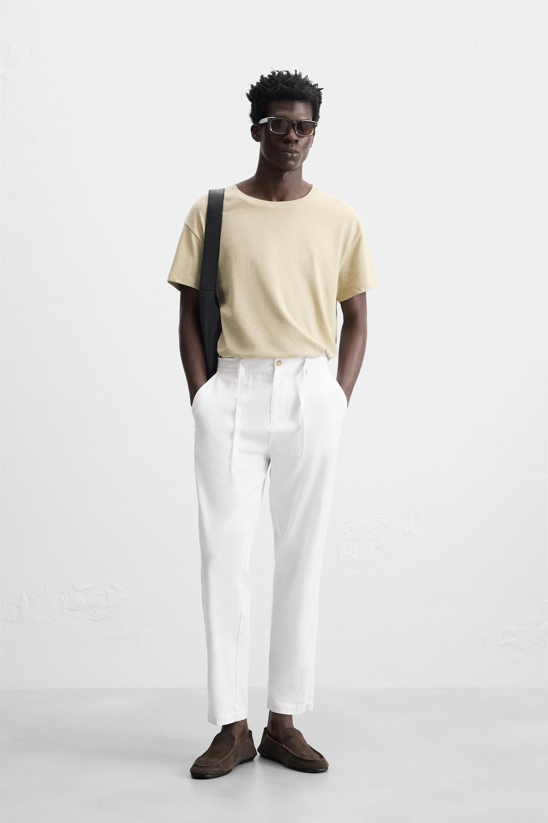 COTTON/LINEN TROUSERS - Image 1