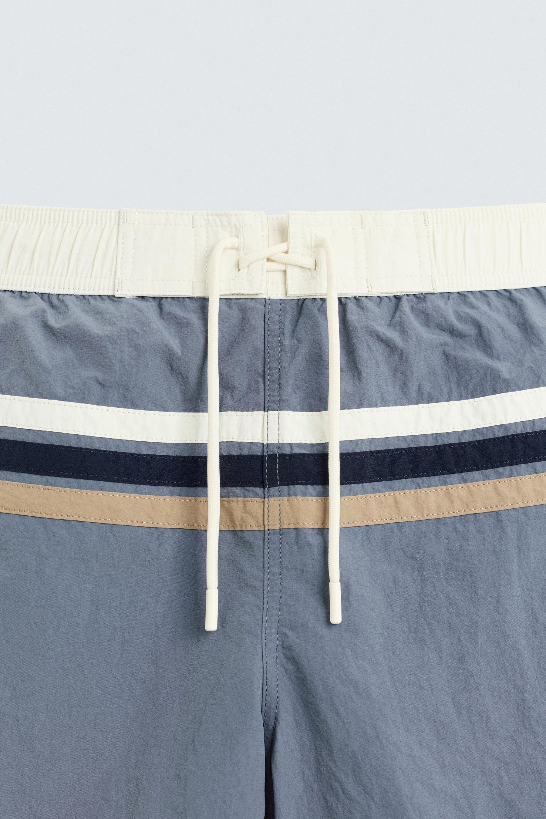 STRIPED LONG SWIMMING TRUNKS - Image 3