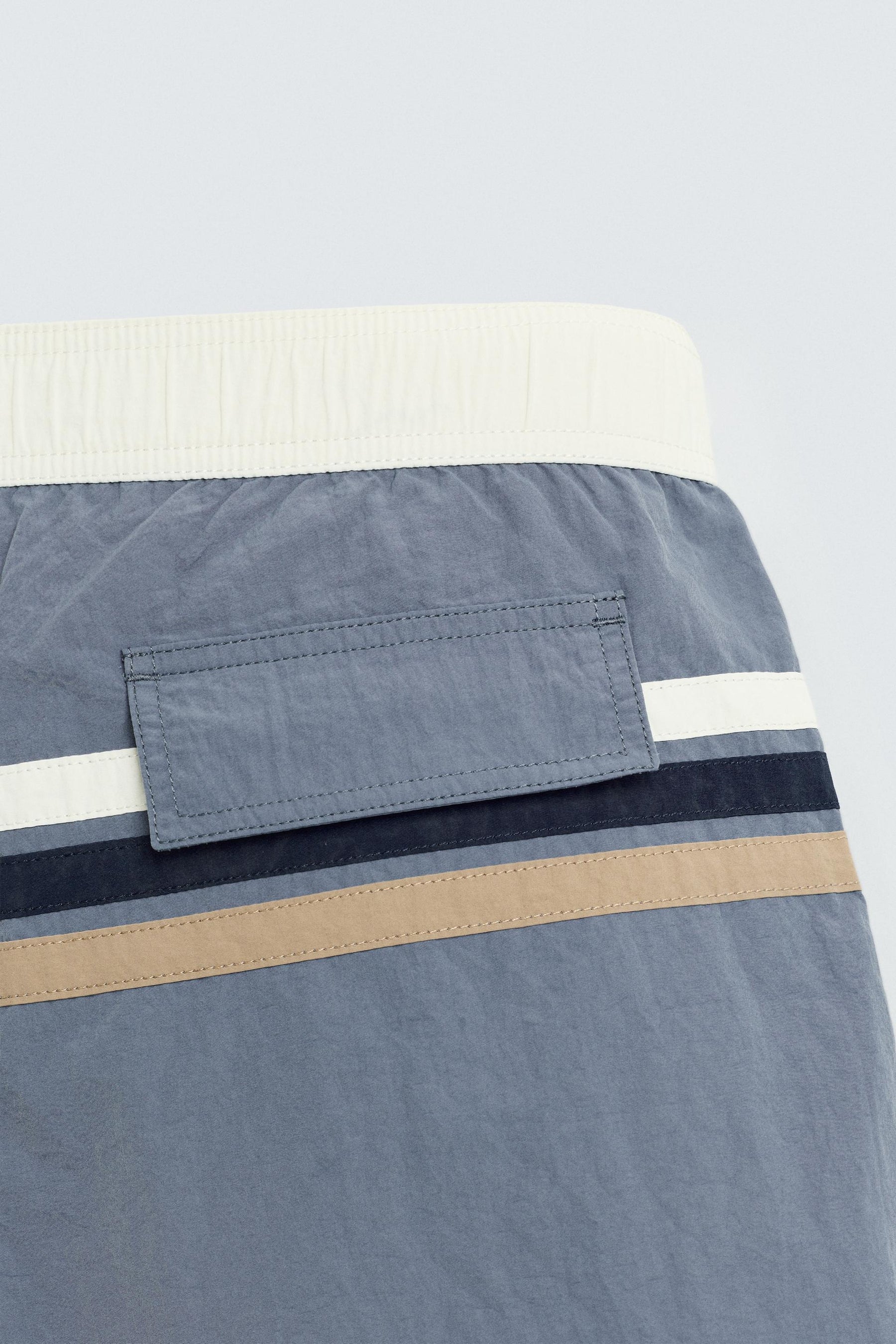 STRIPED LONG SWIMMING TRUNKS - Image 4