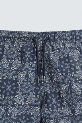 PAISLEY PRINTED MID-LENGTH SWIMMING TRUNKS - Image 3