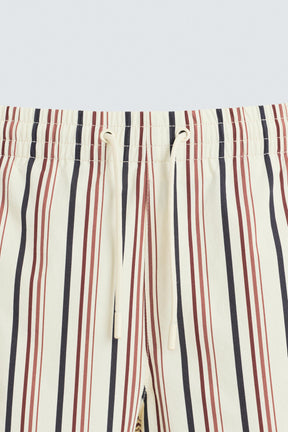 STRIPED MID-LENGTH SWIMMING TRUNKS - Image 3