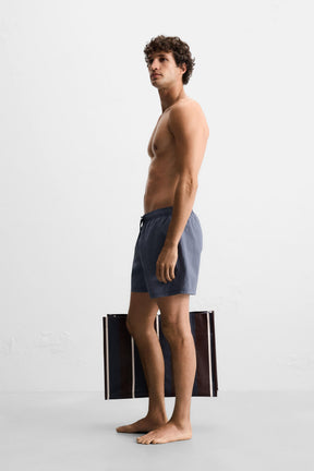 STRIPED MID-LENGTH SWIMMING TRUNKS - Image 5