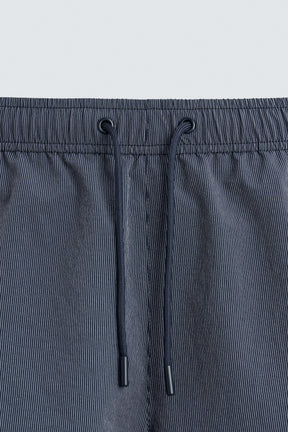 STRIPED MID-LENGTH SWIMMING TRUNKS - Image 8