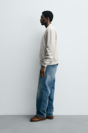 FAUX SUEDE BOMBER JACKET - Image 4