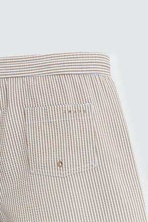 SEERSUCKER MID-LENGTH SWIMMING TRUNKS - Image 4