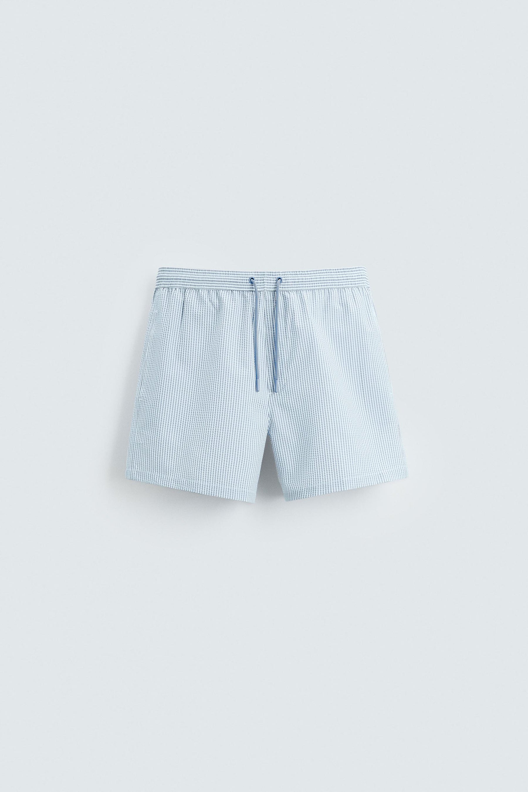 SEERSUCKER MID-LENGTH SWIMMING TRUNKS - Image 7