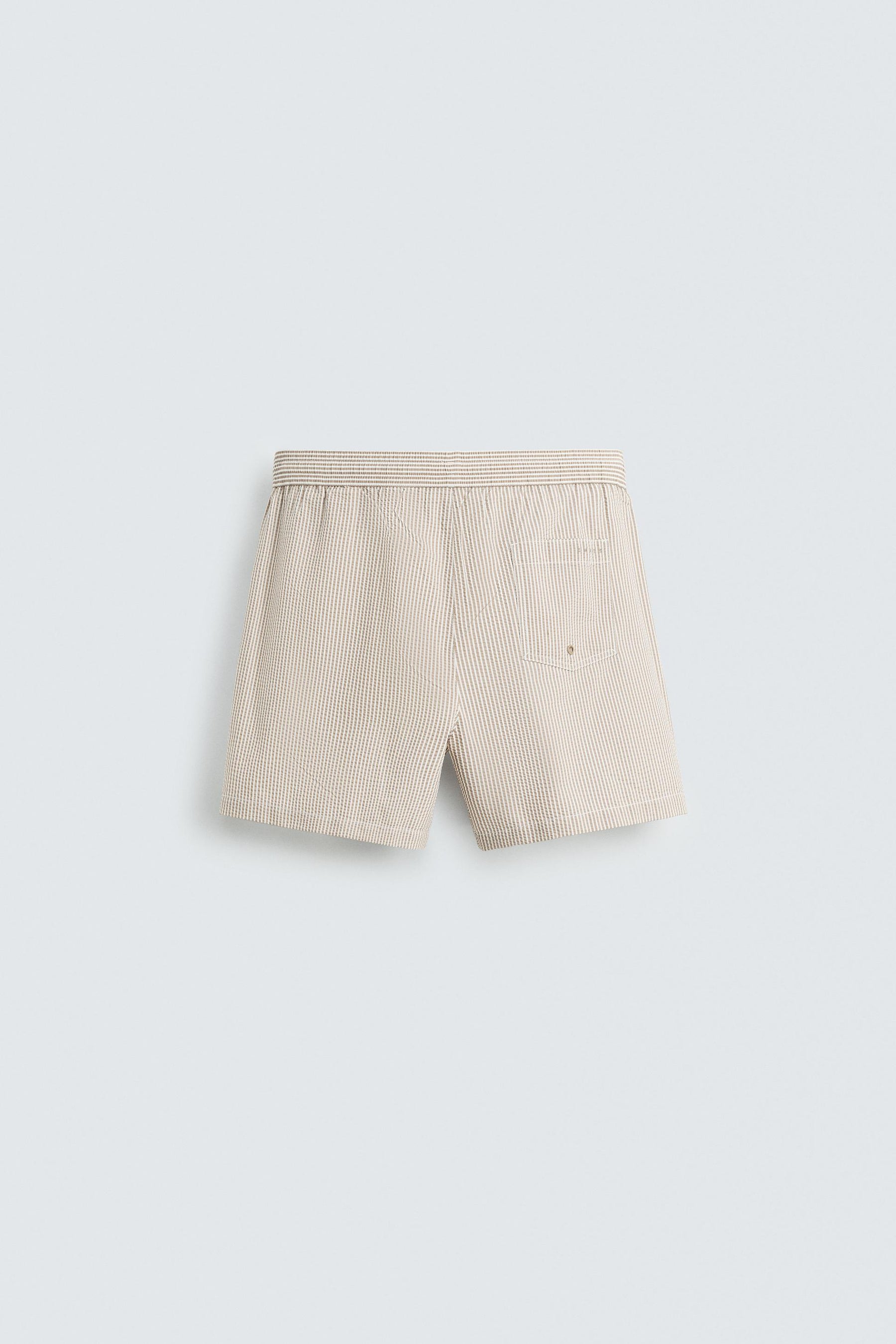 SEERSUCKER MID-LENGTH SWIMMING TRUNKS - Image 2