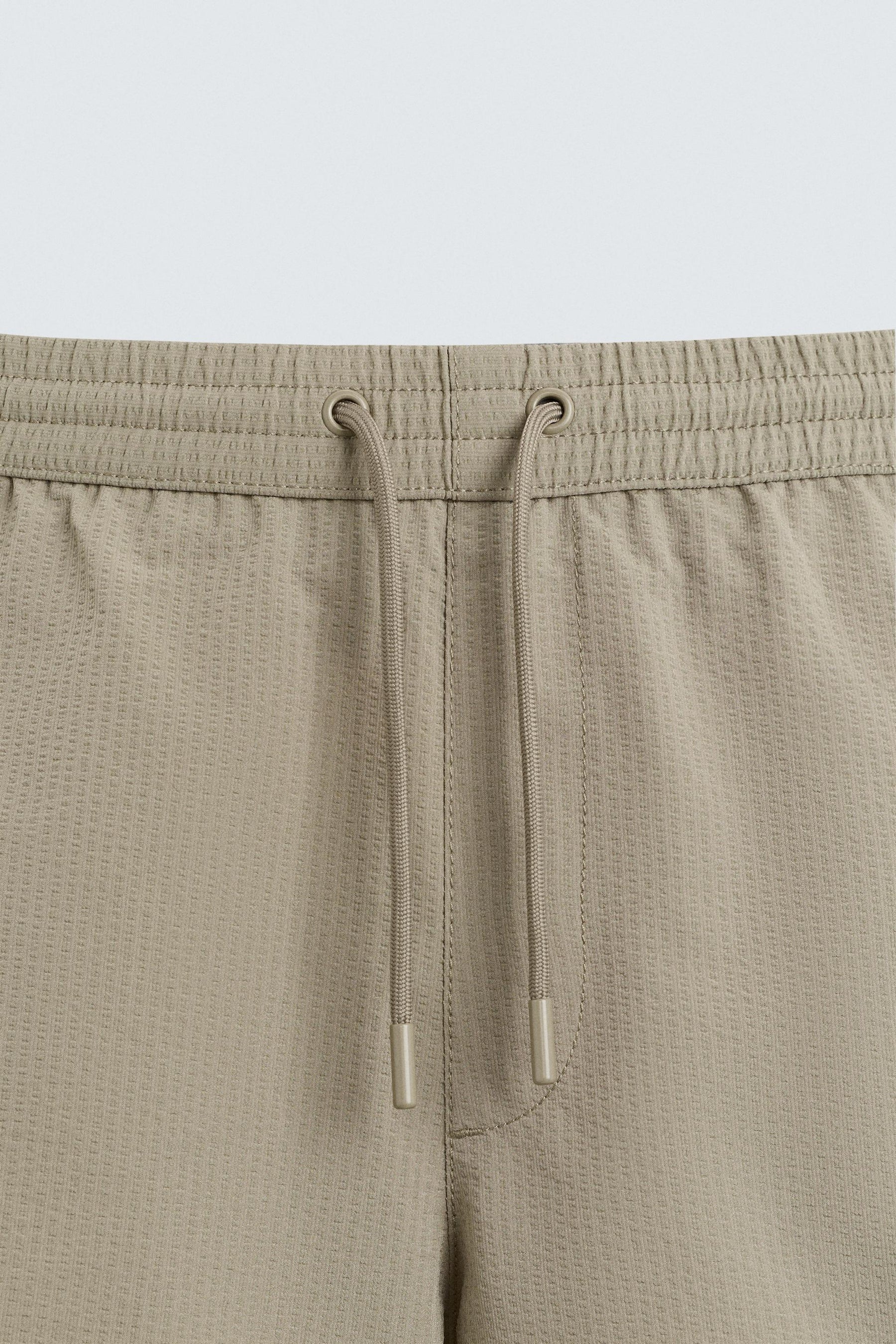 SEERSUCKER MID-LENGTH SWIMMING TRUNKS - Image 3