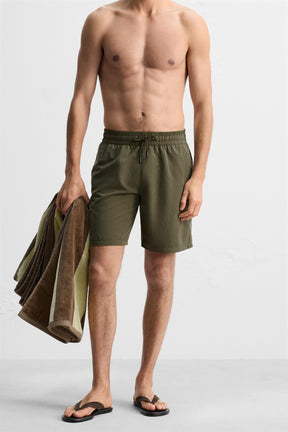 BASIC LONG SWIMMING TRUNKS - Image 3
