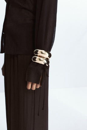 SEMI-SHEER SHIRT WITH TIES