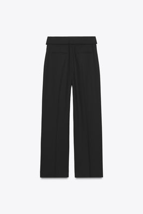 Wool Trousers with Turn-up