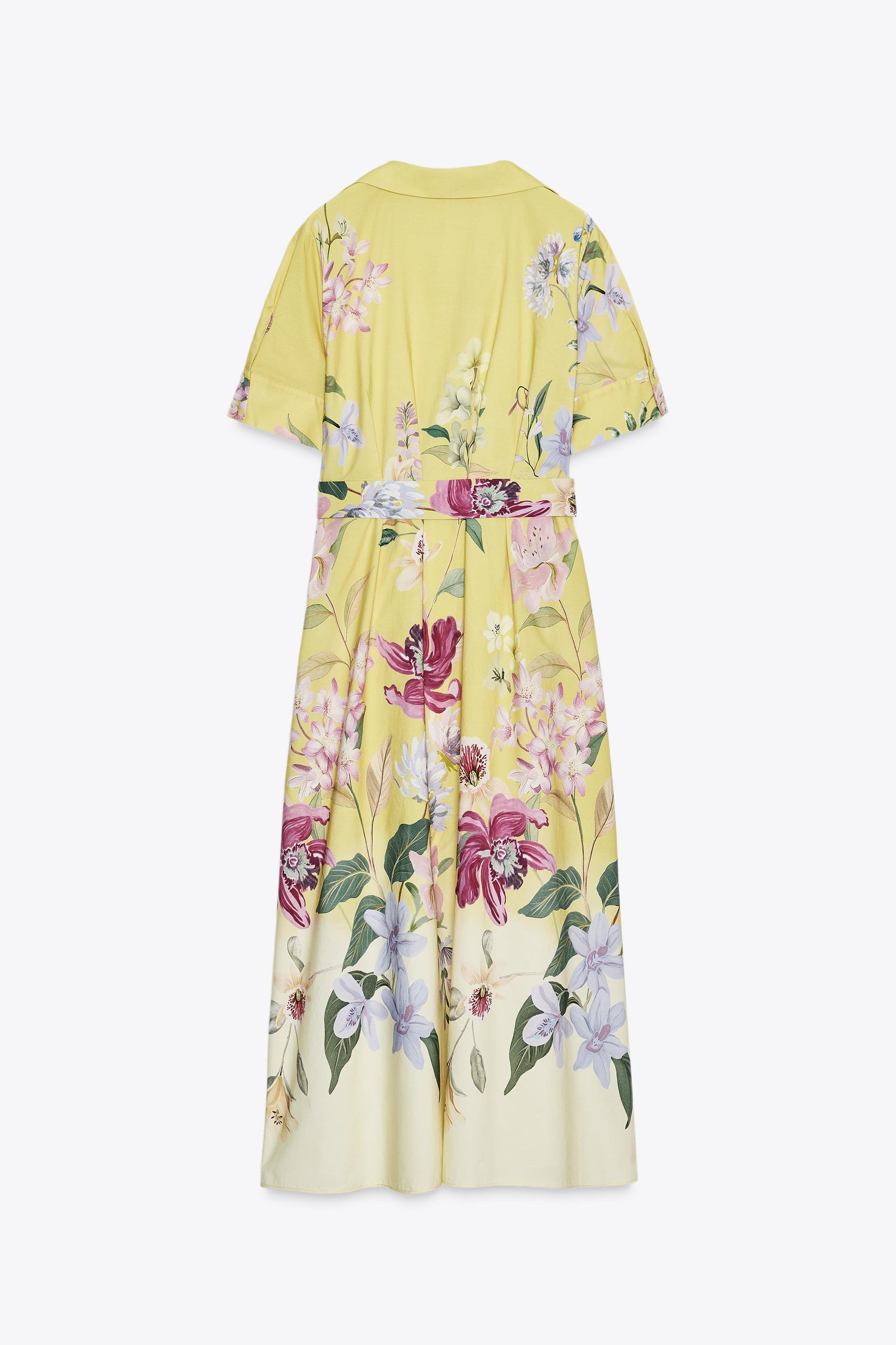 FLORAL PRINT MIDI DRESS WITH BELT - Image 5