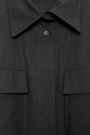 Poplin Shirt with Belt