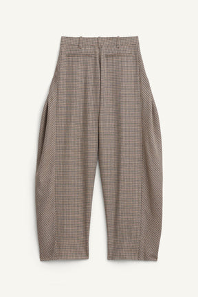WOOL CHECK TROUSERS