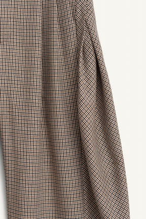 WOOL CHECK TROUSERS