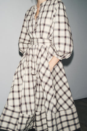 ZW COLLECTION CHECK SHIRT DRESS - Image 5