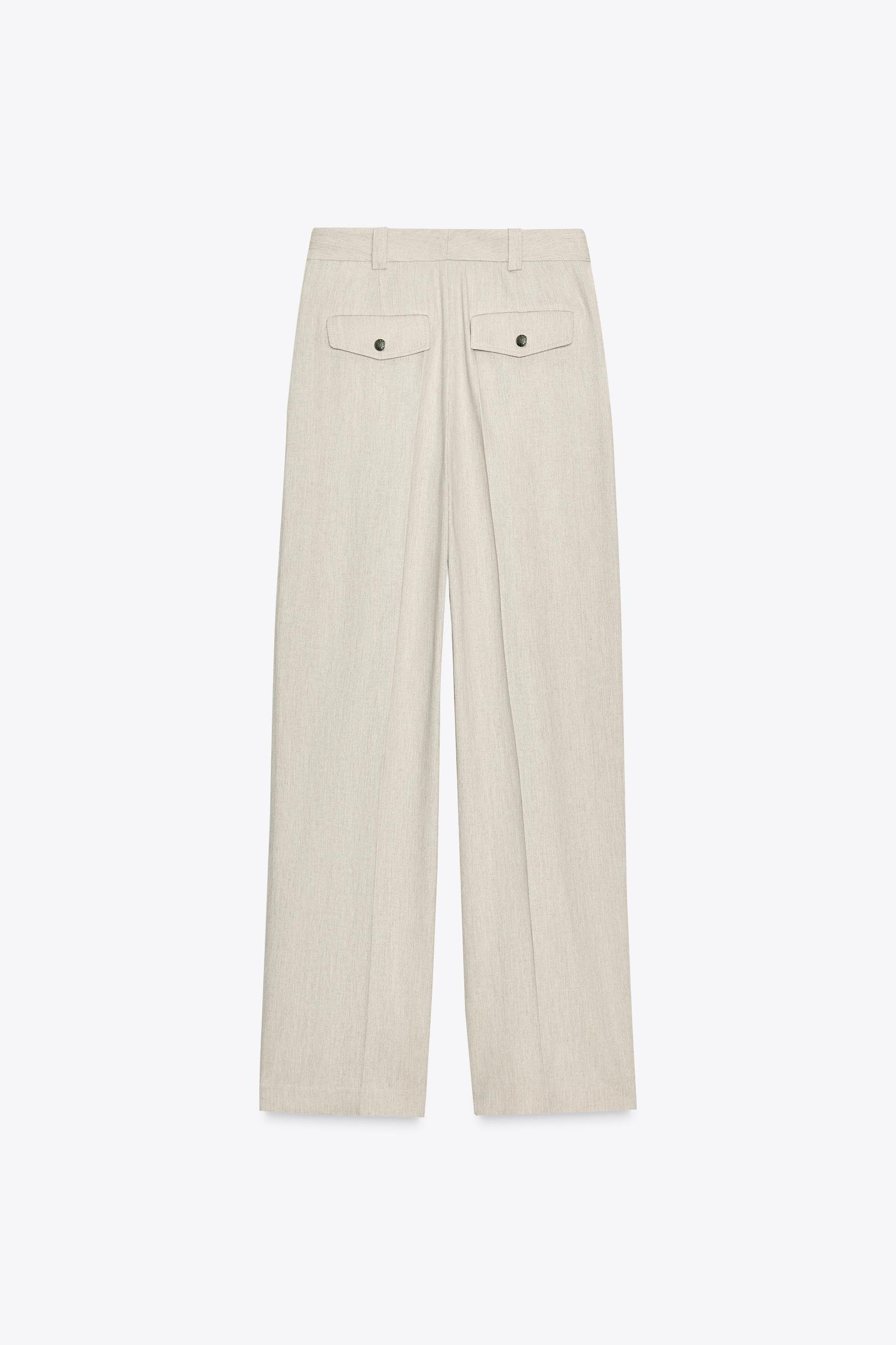 TOPSTITCHED STRAIGHT FIT TROUSERS