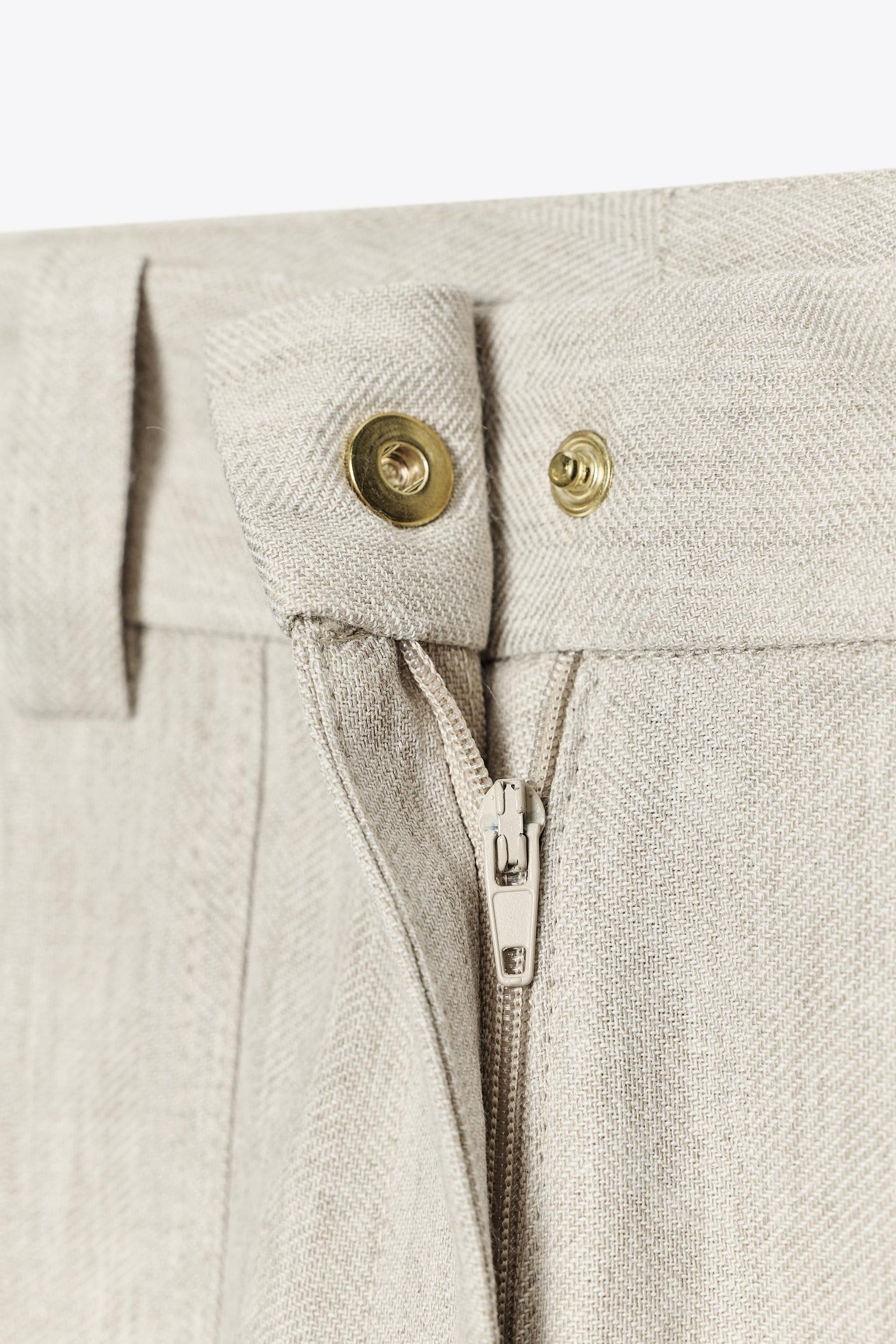 TOPSTITCHED STRAIGHT FIT TROUSERS