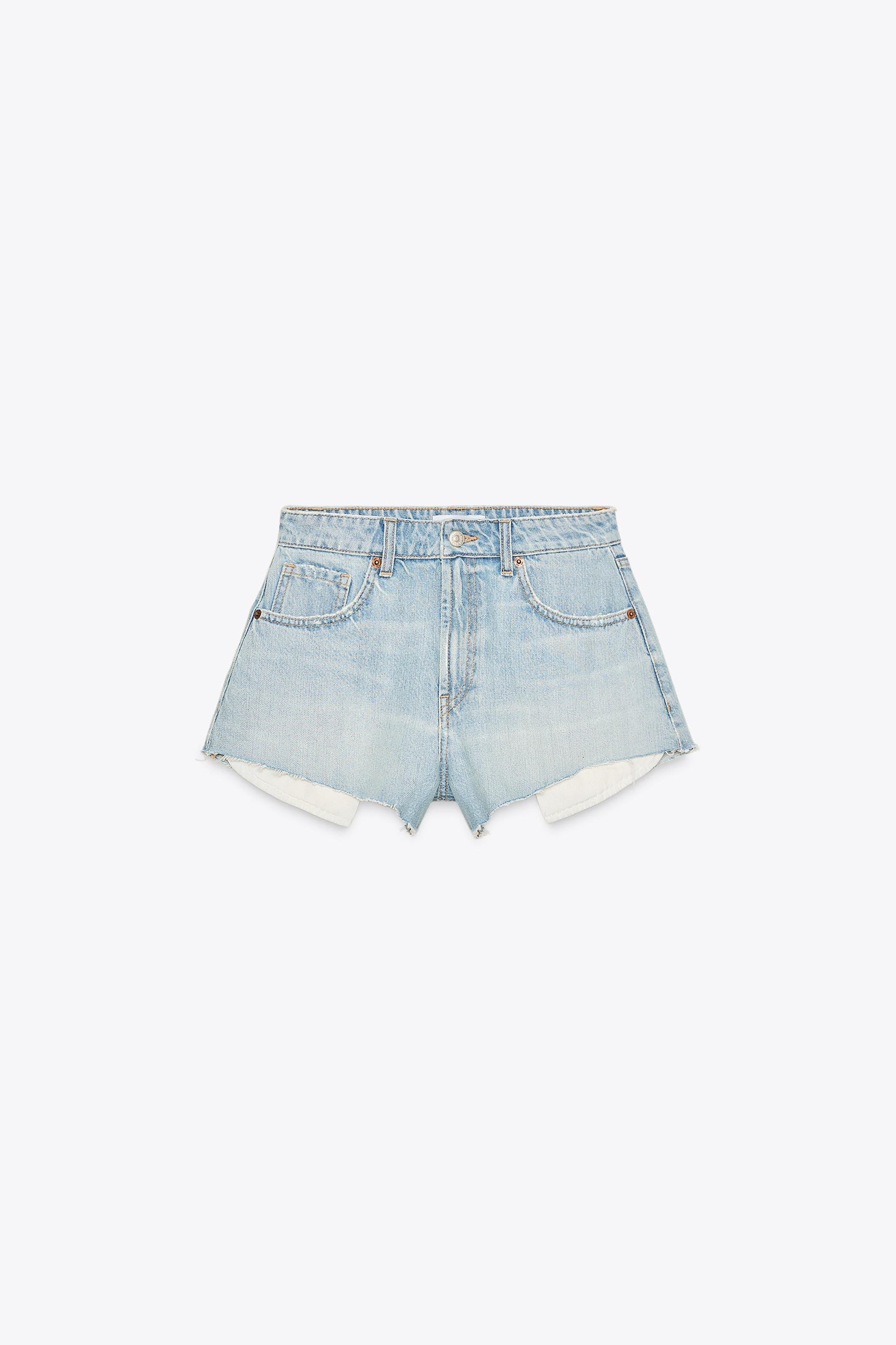 Mid-Waist Denim Shorts