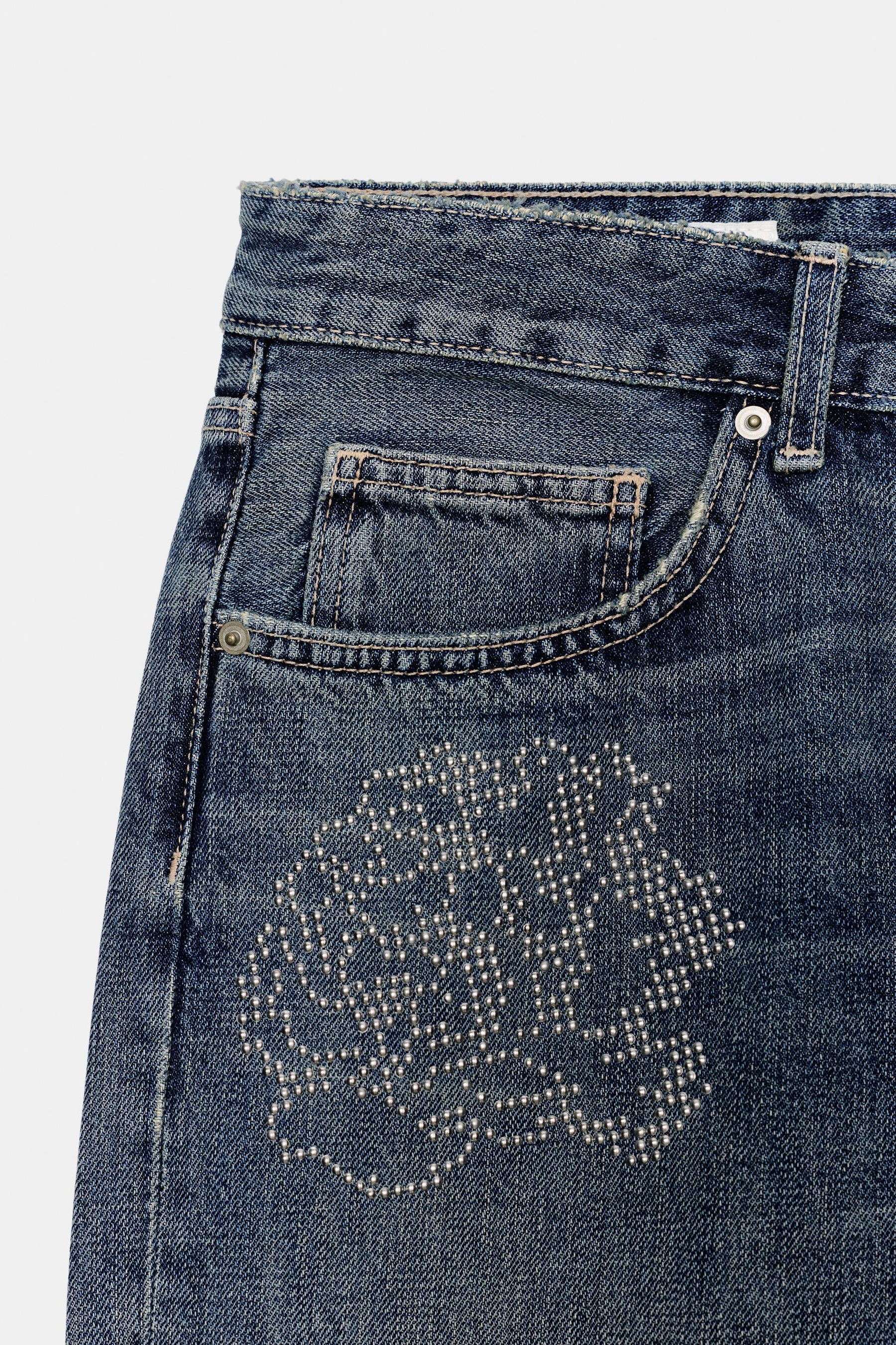 Floral High-Waist Jeans