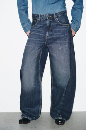 Oversize balloon high-waist jeans