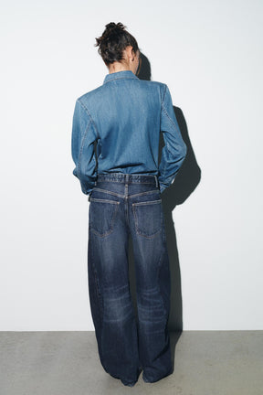 Oversize balloon high-waist jeans