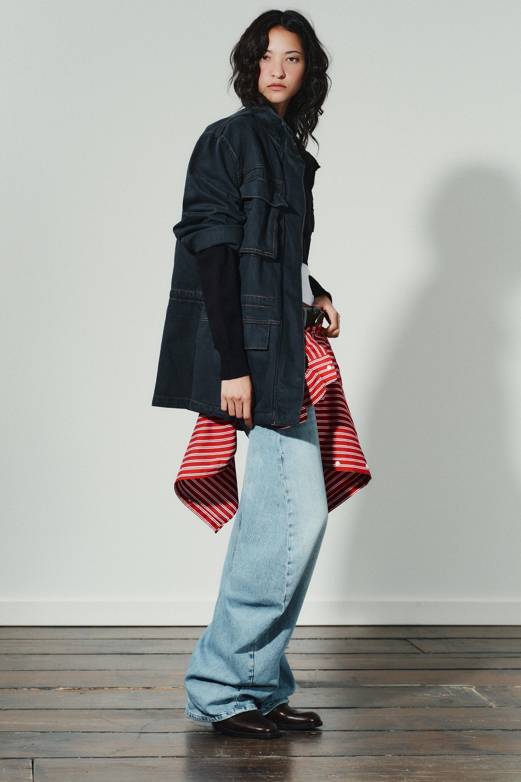 Topstitched Pocket Jacket