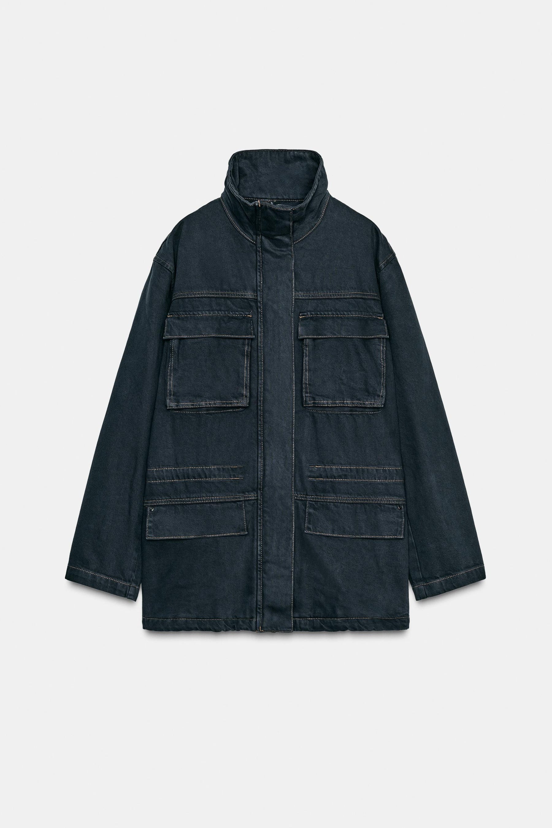 TOPSTITCHED POCKET JACKET