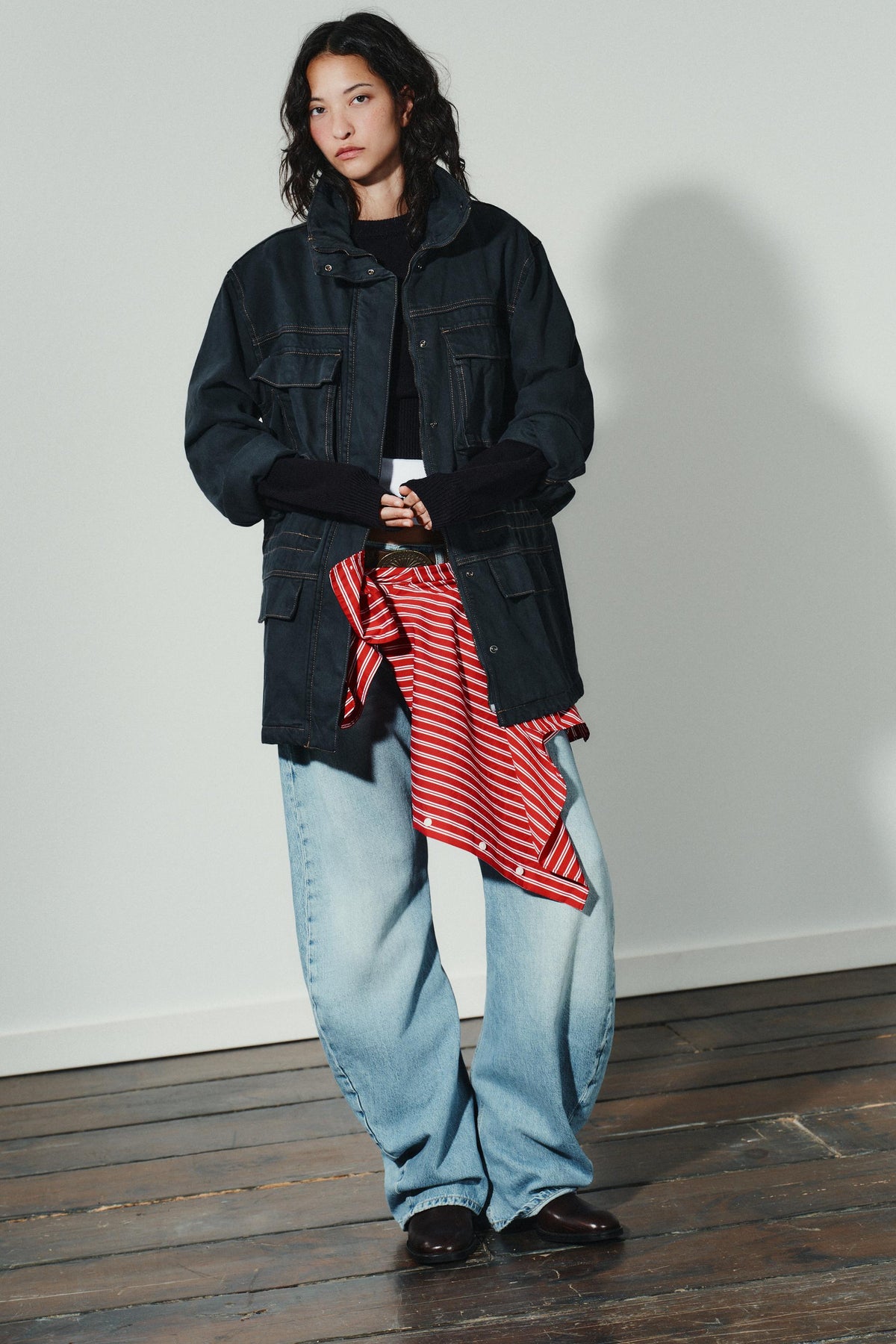 Topstitched Pocket Jacket