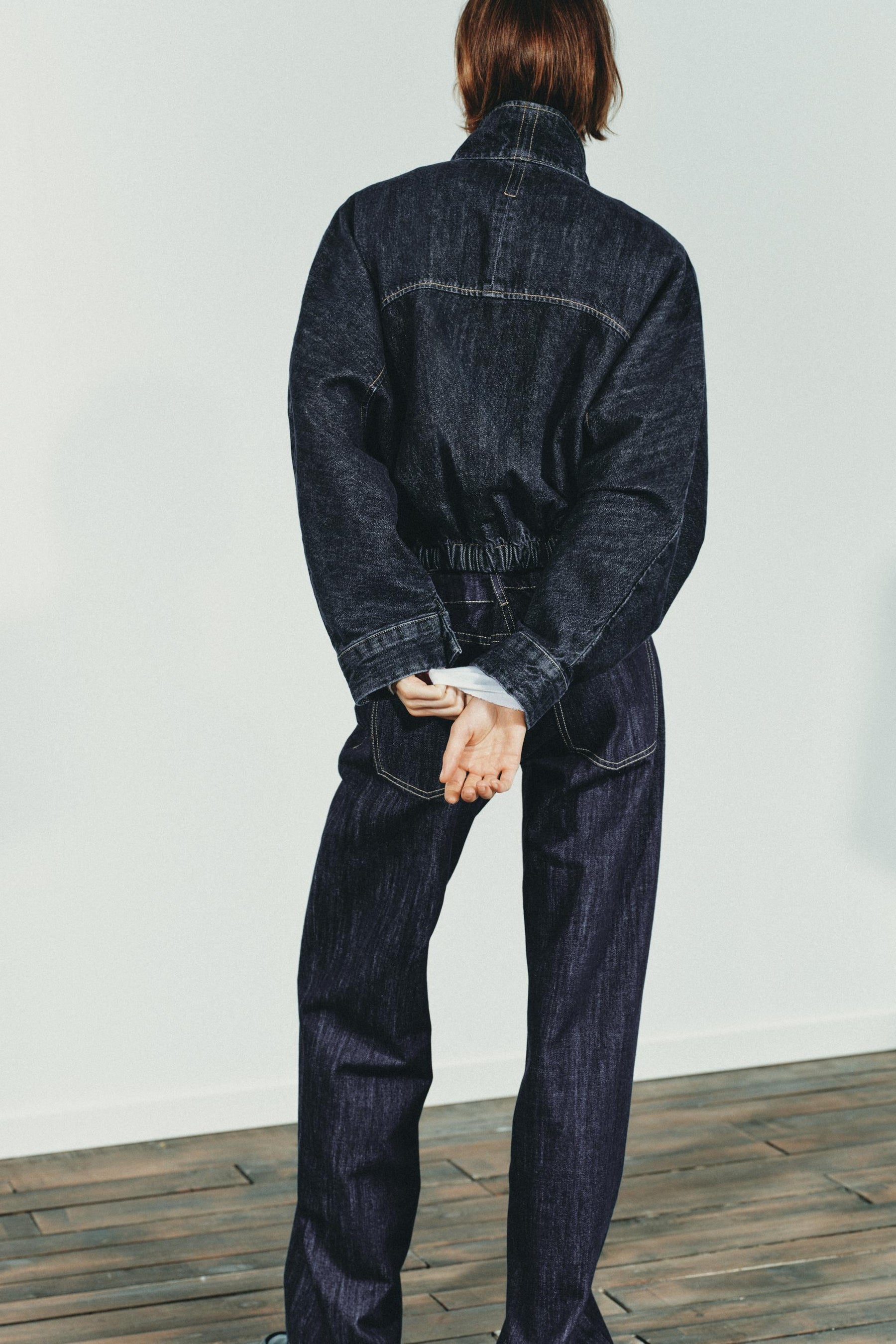 Denim Batwing Sleeve Jacket