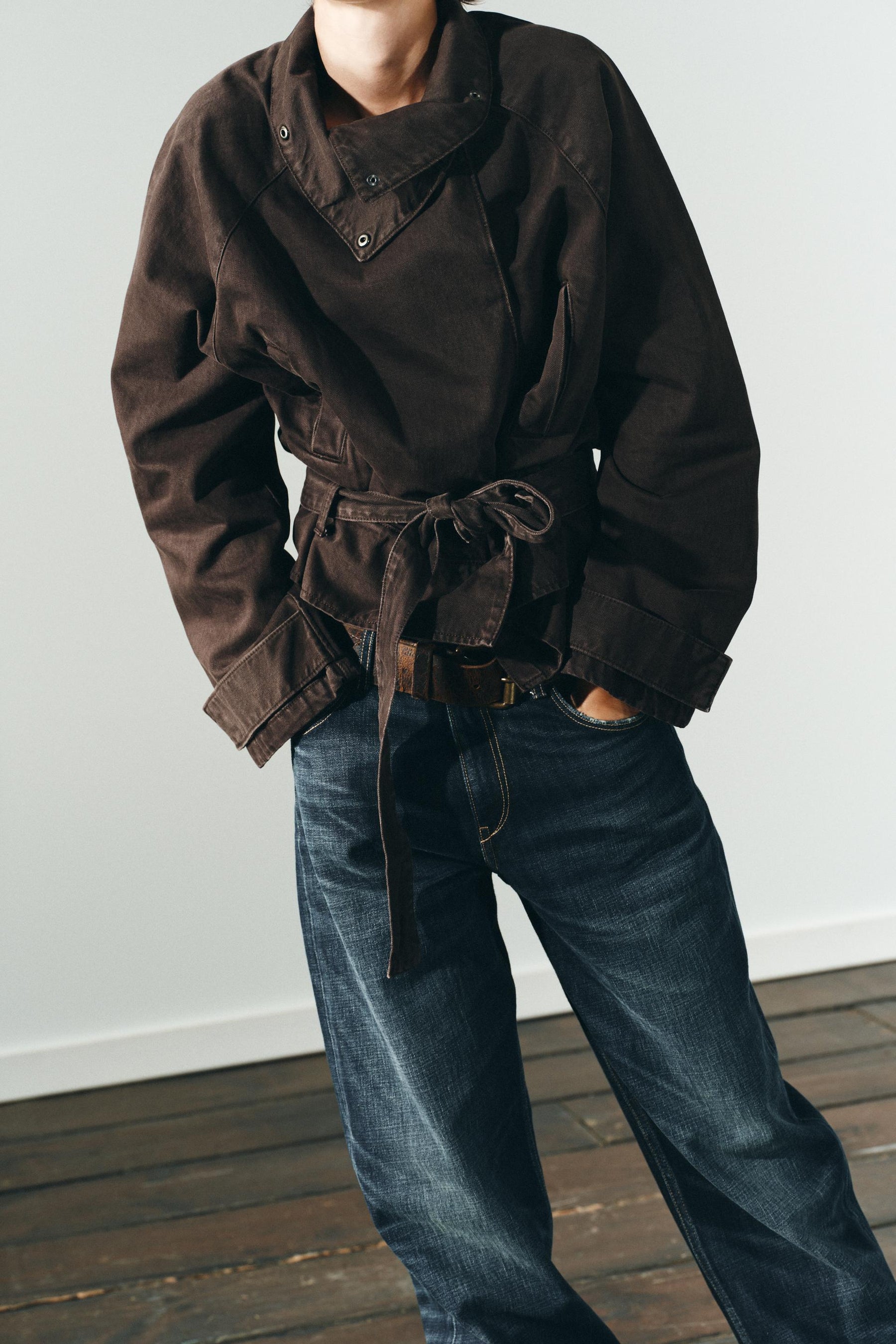 BELTED COTTON JACKET - Image 4