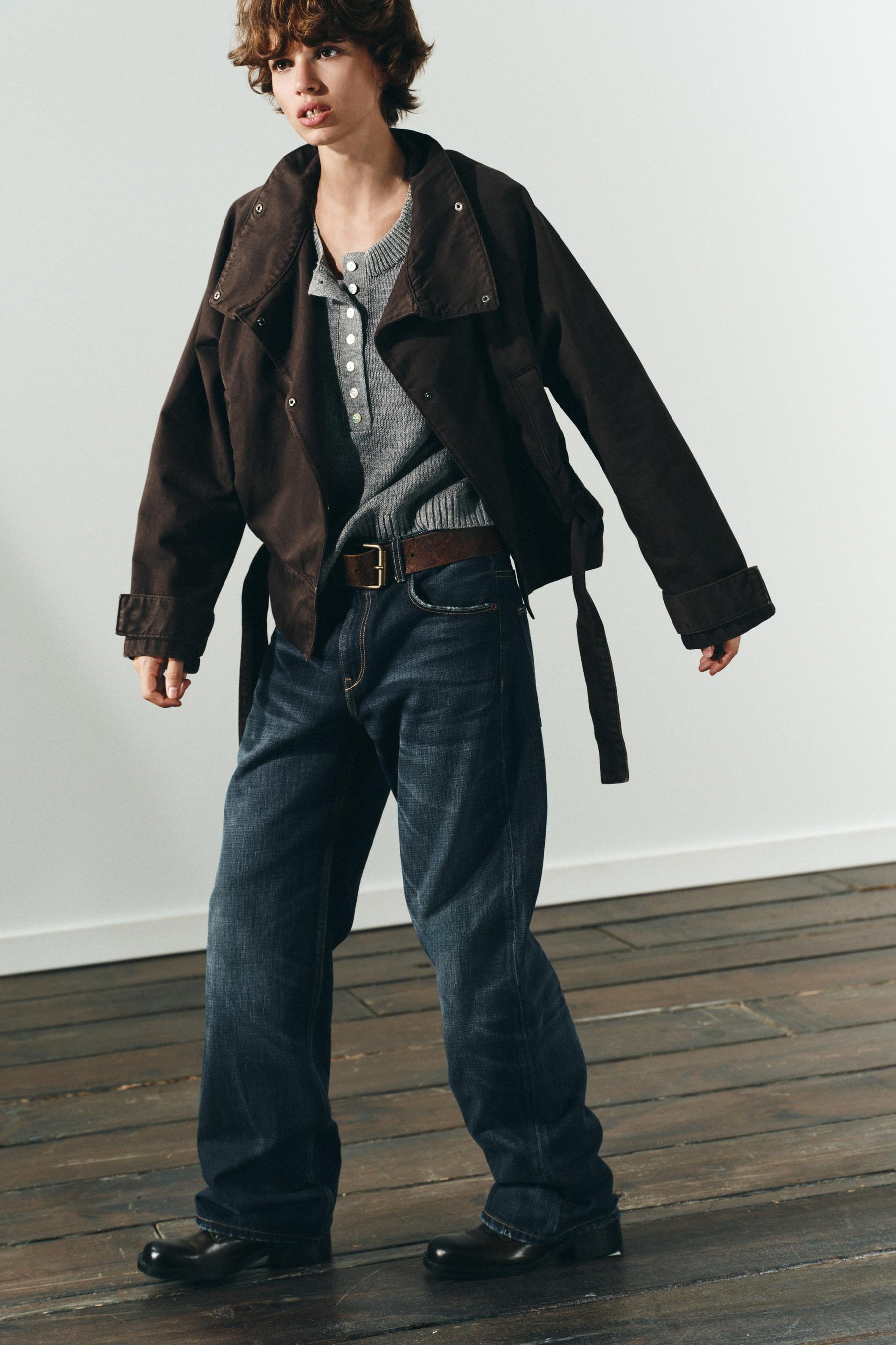 BELTED COTTON JACKET - Image 5