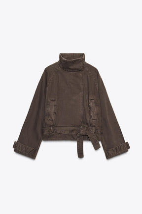 BELTED COTTON JACKET - Image 8