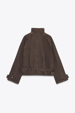 BELTED COTTON JACKET - Image 9
