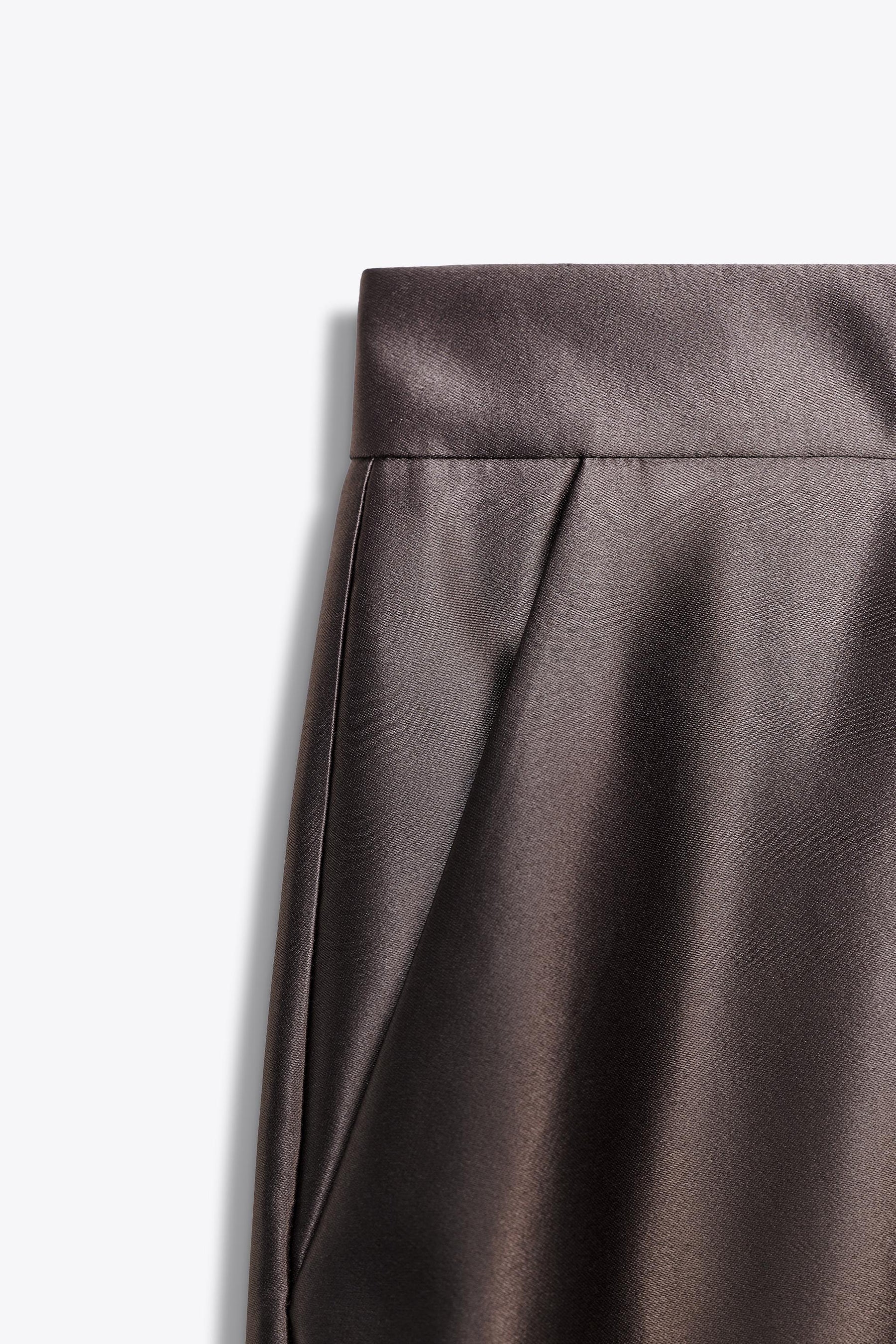 SATIN STRAIGHT-LEG TROUSERS