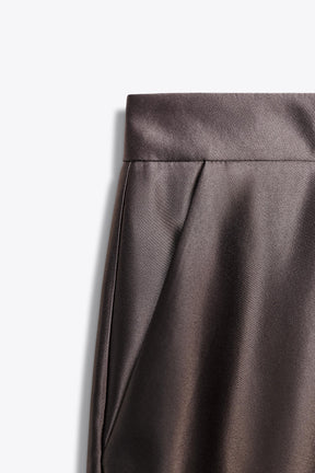 SATIN STRAIGHT-LEG TROUSERS