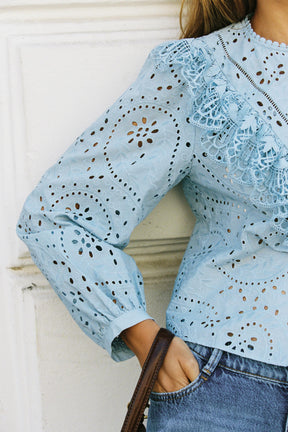 Embroidered Cutwork Shirt