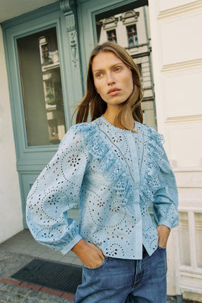 Embroidered Cutwork Shirt