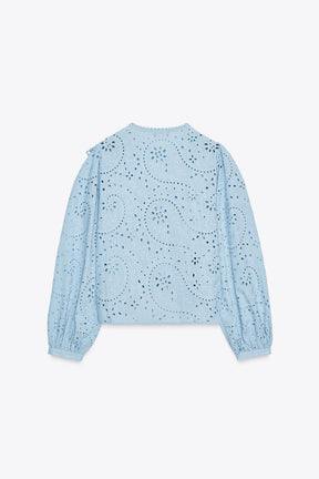 Embroidered Cutwork Shirt