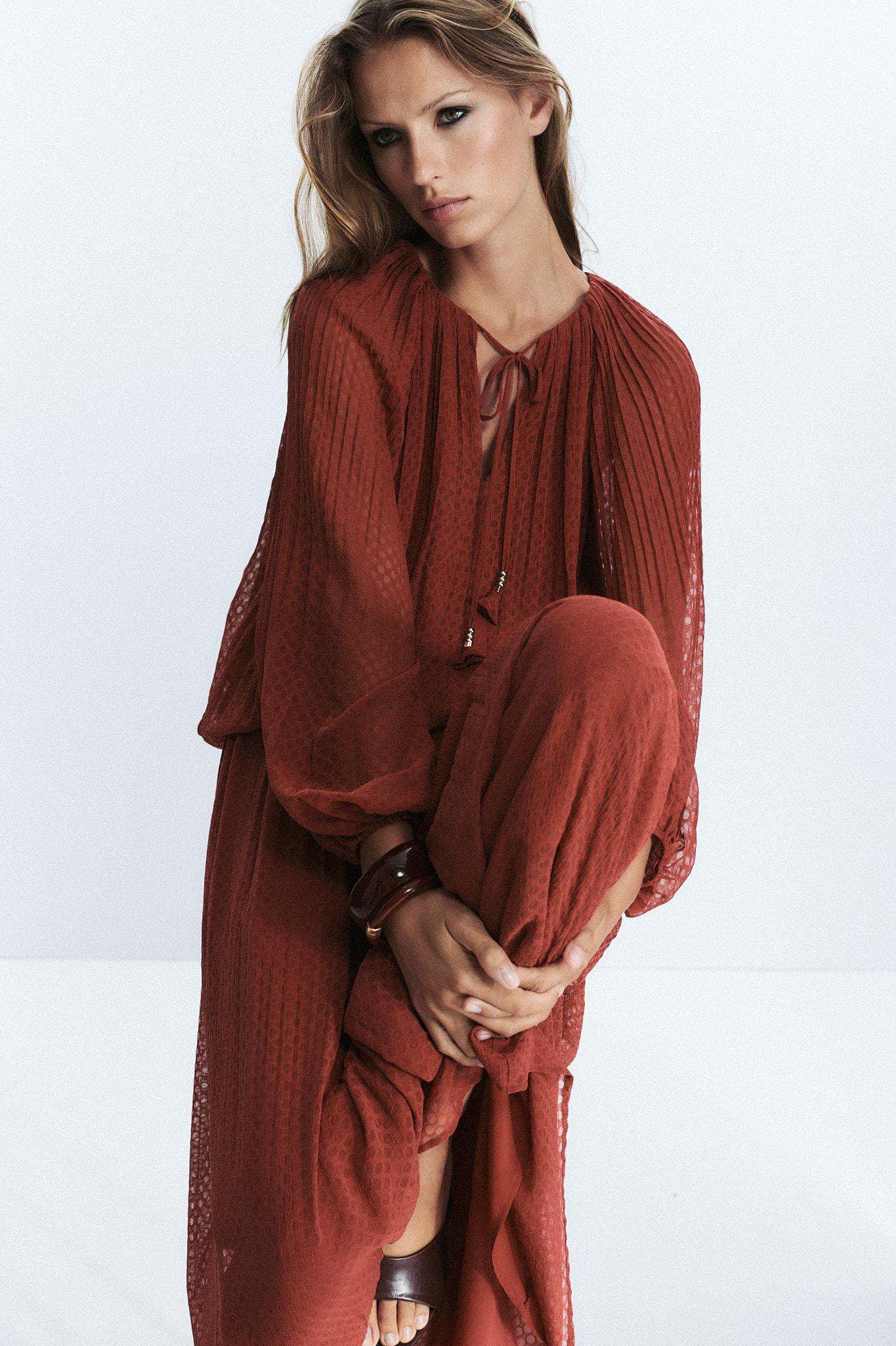 Pleated Tassel Blouse