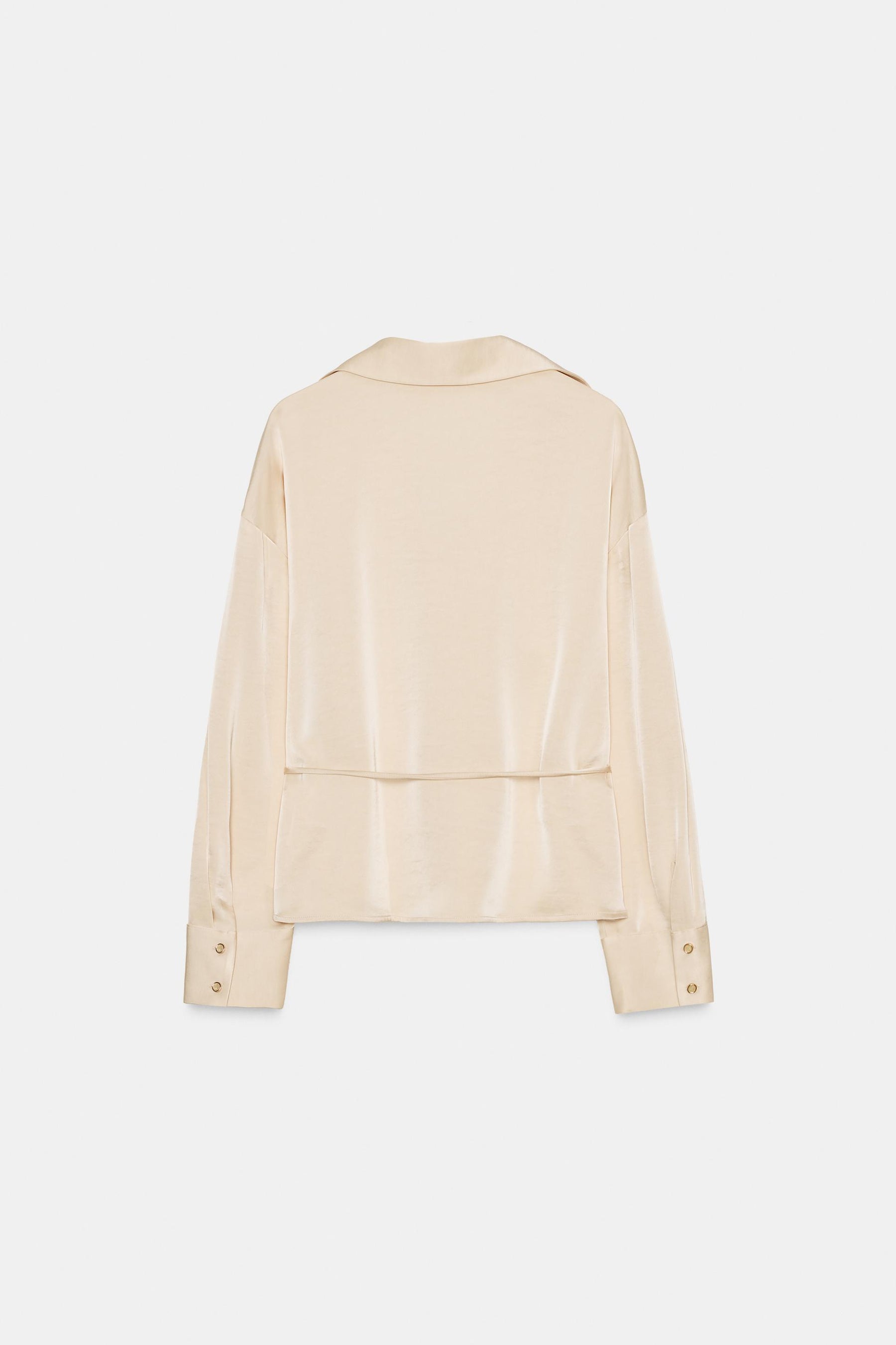 Satin Blouse with Belt