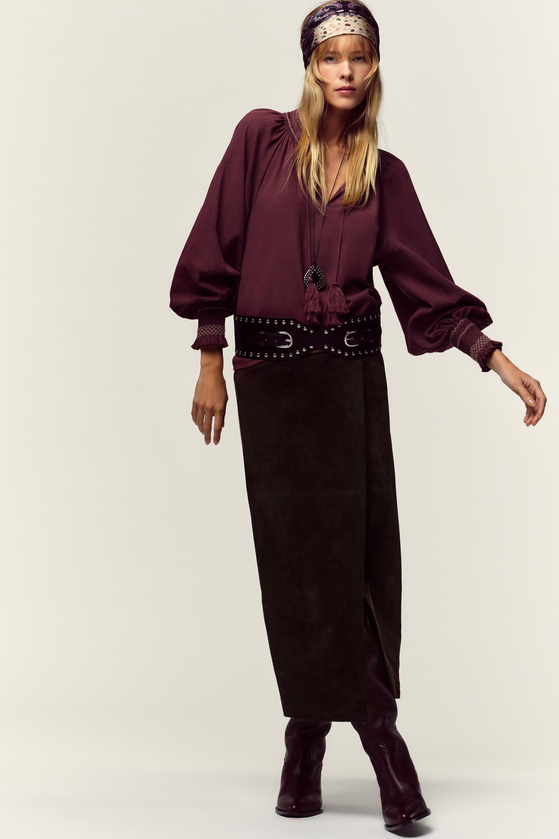 EMBROIDERED TASSEL SHIRT